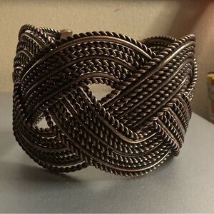 Braided Bronze Cuff Bracelet